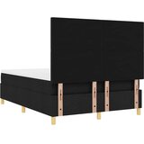  LED Box Spring Krevet s uzglavljem Crna 140 x 190 cm tkanina | shoptok.hr