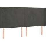  box spring s madracem LED tamnosivi 200x200 cm baršun | shoptok.hr