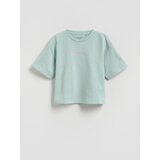 Reserved Ležerni t-shirt s printom - bljedozeleno | shoptok.hr