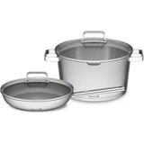 set posode Gourmet Magic s cedilom, 4 delni, nerjaveče jeklo