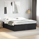 Maison Chic Posteljni okvir - Dvoposteljna postelja - Zakonska postelja črn 200x200 cm inženirski les-J4831, (21772595) | Shoptok.si