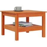 vidaXL Klubska mizica voščeno rjava 55x55x40 cm trdna borovina | Shoptok.si