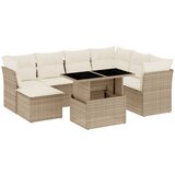 Maison Chic Seti vrtnega pohištva - Vrtna garnitura - Vrtni pohištvo set 8-delna z blazinami bež poli ratan, (21802021) | Shoptok.si