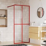 vidaXL Stijenka za walk-in tuš sa staklom ESG crvena 100 x 195 cm | shoptok.hr