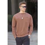 Madmext Brown Regular Fit Basic Sweatshirt 6136 Cene