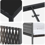  Vrtni set za objed 9 kom. Smeđa i crna PE ratan | shoptok.hr