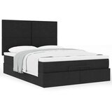 vidaXL otomanski okvir kreveta s madracem crni 140x200cm od tkanine | shoptok.hr