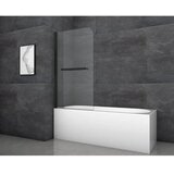 Aurlane zložljiva stena za kad black Comfort1 črna mat 80 x 140 cm 1-krilna Cene
