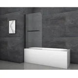 zložljiva stena za kad black Comfort1 črna mat 80 x 140 cm 1-krilna