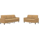 vidaXL 2-dijelni set sofa s jastucima smeđi baršunasti Cijene