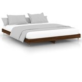  Okvir kreveta bez madraca smeđa boja hrasta 200x200 cm drveni | shoptok.hr