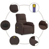 vidaXL Električni masažni naslanjač rjava mikrovlakna Cene