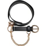 Urban Classics Accessoires Synthetic leather strap with black/gold chain Cene
