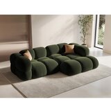 Cosmopolitan Design Zelena žametna kotna sedežna garnitura (desni kot/z ležalnikom) Loretto – | Shoptok.si