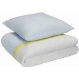 Hübsch Bijela/plava pamučna posteljina za krevet za jednu osobu 140x200 cm Block –