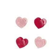 sponke za lase - Gingham Love Heart Claw (5627)