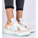 Gemre Orange women's sneakers with chunky laces Bartella | Shoptok.si