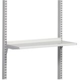 Treston Odlagalna polica za delovno mizo, svetlo siva, ŠxG 960 x 400 mm, široka | Shoptok.si