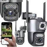 WIFI 4g dvostruka bežična rotirajuća 6mpx kamera za video nadzor ir led crna | shoptok.hr