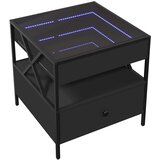  Stolić za kavu s beskonačnim LED svjetlima crni 50 x 50 x 51 cm | Eponuda.ba
