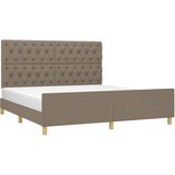  Okvir za krevet bez madraca smeđesivi 160x200 cm od tkanine | shoptok.hr