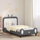  Otroški posteljni okvir z vznožjem Svetlo siva 90 x 190 cm PU, (5000104563) | Shoptok.si
