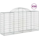  Lučne gabionske košare 50kom 200x50x100/120cm pocinčano željezo | shoptok.hr