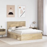  Krevetna konstrukcija Sonoma 140 x 190 cm Čvrsto borovo drvo | shoptok.hr
