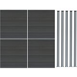 Monster Kompozitne ograjne plošče in LED stebrički 1,8 m x 6,3 m - sivi, (5000159813) | Shoptok.si