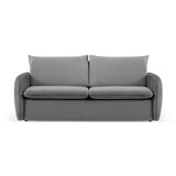 Cosmopolitan Design Siva žametna raztegljiva sedežna garnitura 214 cm Vienna – Cene