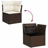  Kutna vrtna sofa od poliratana s jastucima smeđa | shoptok.hr