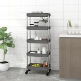  Kuhinjska kolica s 5 razine crna 42x29x128 cm željezo i ABS | shoptok.hr