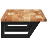  Zidna polica za umivaonik od čelika i masivnog bagremovog drva Smeđa 120 x 40 x 2 cm | shoptok.hr