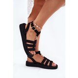 Boto Women's Platform Sandals With Gold Detail Black Kartia | Shoptok.si