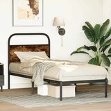 vidaXL Okvir kreveta bez madraca dimljena boja hrasta 75x190 cm drveni | shoptok.hr