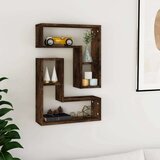 vidaXL Zidne police 2 kom boja hrasta 50x15x50 cm konstruirano drvo | shoptok.hr