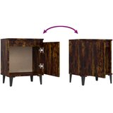  Noćni ormarići s metalnim nogama dimljeni hrast 40 x 30 x 50 cm | Eponuda.com