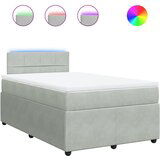 Maison Chic Box spring postelja - Vzmetna postelja z vzmetnico svetlo siva 120x190 cm žamet SL23324, (21891637) | Shoptok.si