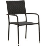  5-dijelni vanjski blagovaonski set od poliratana crni | shoptok.hr