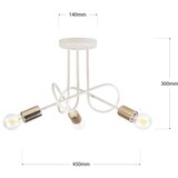  plafonski luster oxford 3xE27/15W/230V mesing/bela | Eponuda.com