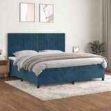  Krevet s oprugama i madracem tamnoplavi 200x200 cm baršunasti | shoptok.hr