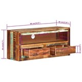 TV ormarići 2 kom 88 x 30 x 40 cm od masivnog obnovljenog drva | shoptok.hr