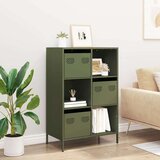 vidaXL Visoka komoda maslinastozeleni 68x39x103,5 cm od čelika | shoptok.hr