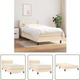 The Living Store Box spring postelja z vzmetnico krem 80x200 cm blago - Box Spring Postelja, (21737225) | Shoptok.si