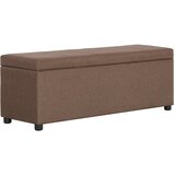  Klupa s pretincem za pohranu 116 cm smeđa poliesterska | shoptok.hr