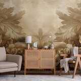  Foto tapeta - Carved Baroque Ornaments: Rich Composition in Sepia Colors 500x350 Standard | shoptok.hr