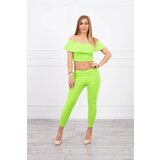 Kesi Set with ruffled green neon | shoptok.hr