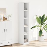  The Living Store Garderobna omara bela 30x50x200 cm inženirski les - Garderobna Omara, (21458326) Cene
