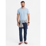 Ombre BASIC men's classic cotton T-shirt - light blue | Shoptok.si