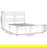  Posteljni okvir bel iz trdne borovine 160x200 cm, (20643312) | Shoptok.si